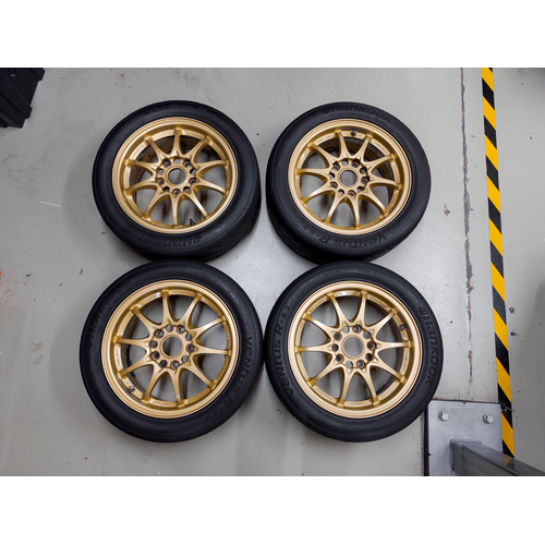 (Used) RAYS Volk Racing CE28N 15x6.5+45 5x114.3 (Gold)