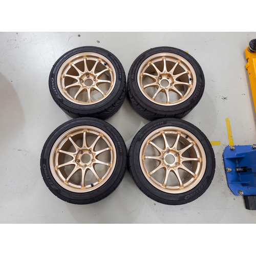 (Used/Near New) RAYS Volk Racing CE28SL 17x9+22 5x114.3 (Gold)