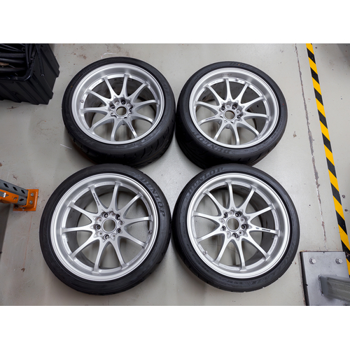 (Used) RAYS Volk Racing CE28 18x10.5+18 5x114.3 (Silver)(Tyres Not Included)