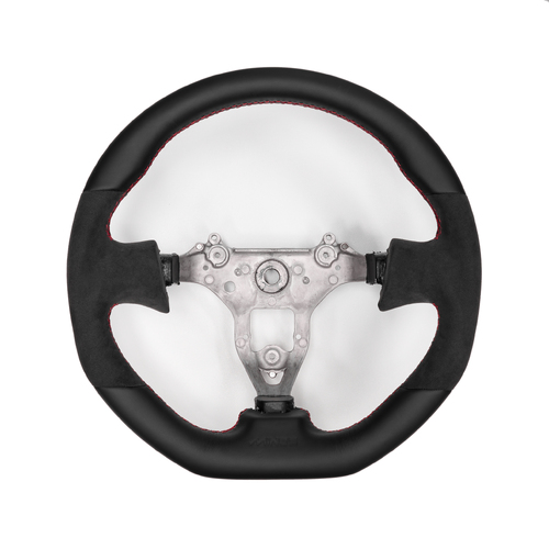 MINE'S Type-II Alcantara & Leather Steering Wheel for BNR34 (Red)