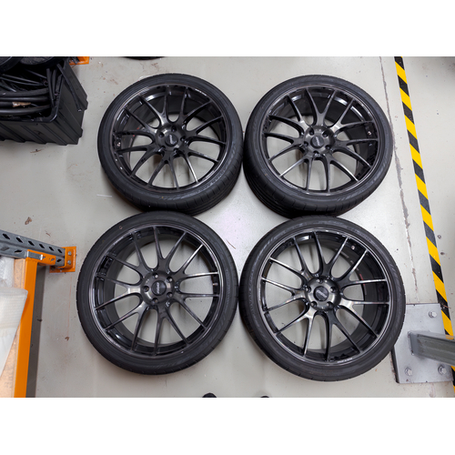 (Used) RAYS Volk Racing G27-PM 21x9+38 5x114.3 (Black/Machined)