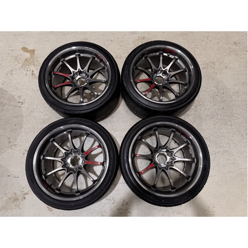 (Used) RAYS Volk Racing CE28SL 18x10.5+15 / 18x10.5+22 5x114.3 (Pressed Graphite)