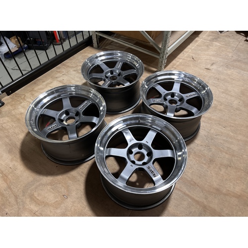 (Used) RAYS Volk Racing TE37V Mark 2 Gunmetal 18x10+0 5x114.3