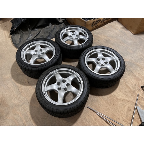 (Used) OEM Mazda RX-7 FD3S Wheels 17x8+50 5x114.3