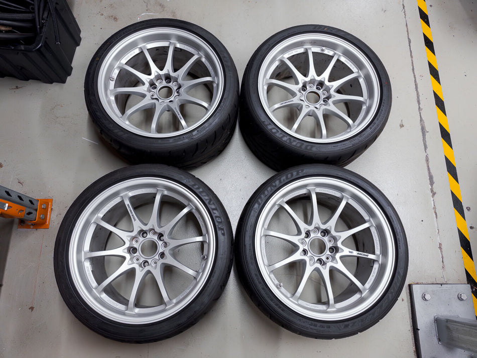 (Used) RAYS Volk Racing CE28 18x10.5+18 5x114.3 (Silver) (Tyres Not Included)