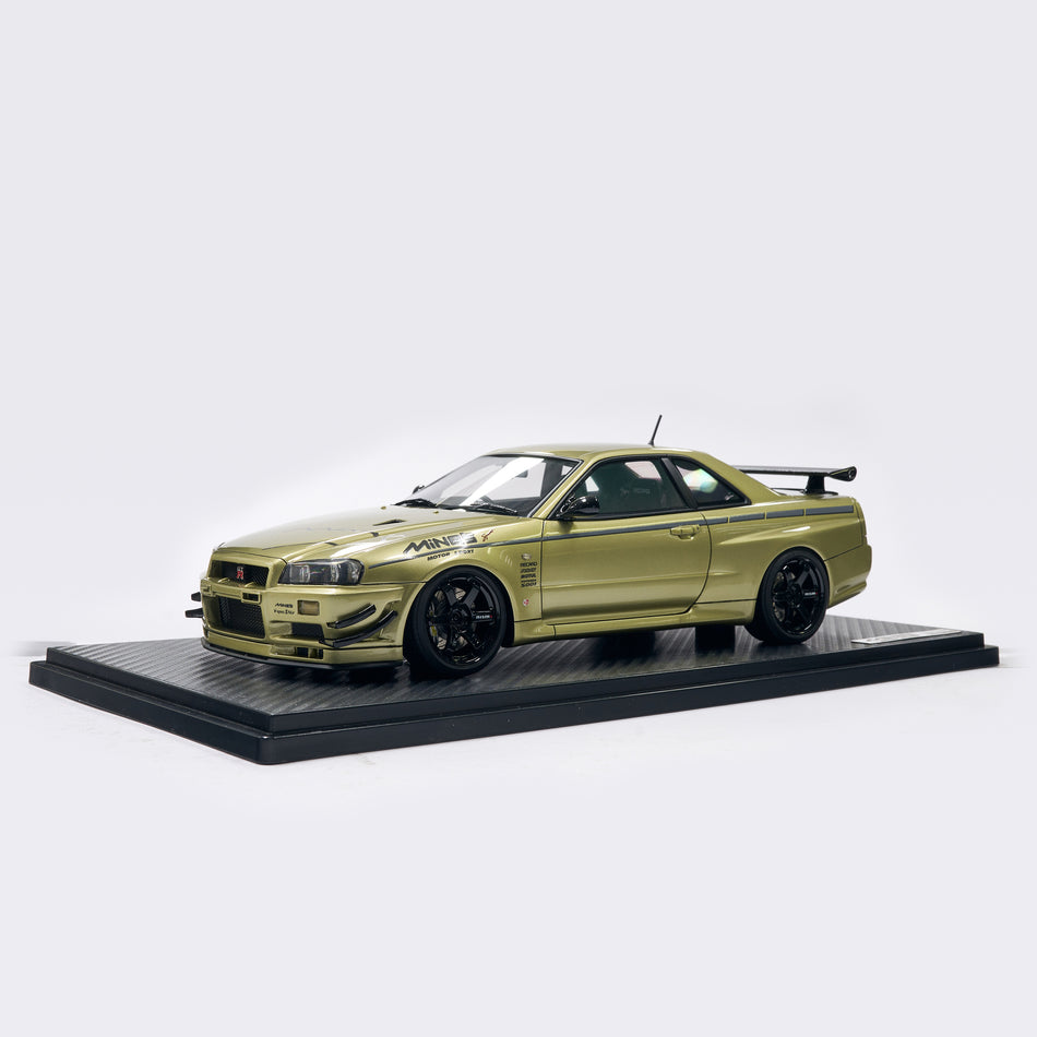 Ignition Model Mine's R34 GT-R 1:18 Resin Model (Millennium Jade)