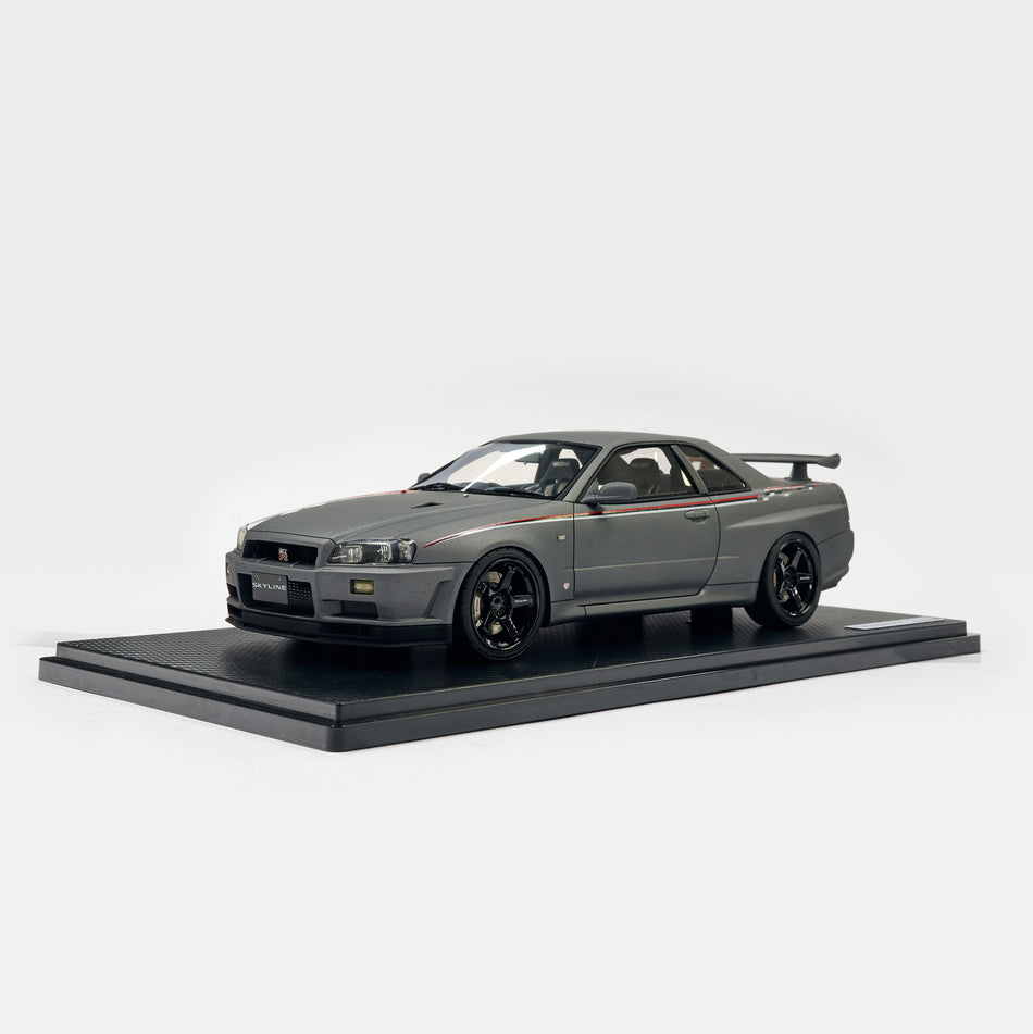 Ignition Model Nissan Skyline GT-R (R34) R-Tune 1:18 Resin Model (Matt Grey)