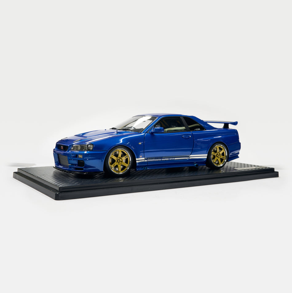 Ignition Model Top Secret R34 GT-R 1:18 Resin Model (Bayside Blue)