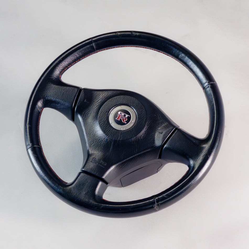 Nissan OEM R34 GT-R Steering Wheel & Airbag Assembly (Used)