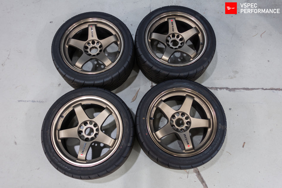 (Used) RAYS Nismo LMGT4 Wheels – 17x9.5 +12 5x114.3 (Bronze)