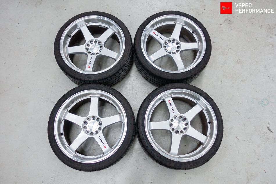 (Used) RAYS Nismo LMGT4 Wheels – 19x9.5 +23 5x114.3 (Silver)