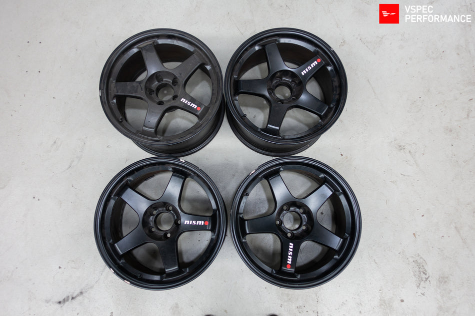 (Used) RAYS Nismo LMGT4 Forged MAG Wheels – 18x10 +20 5x114.3 (Matte Black)