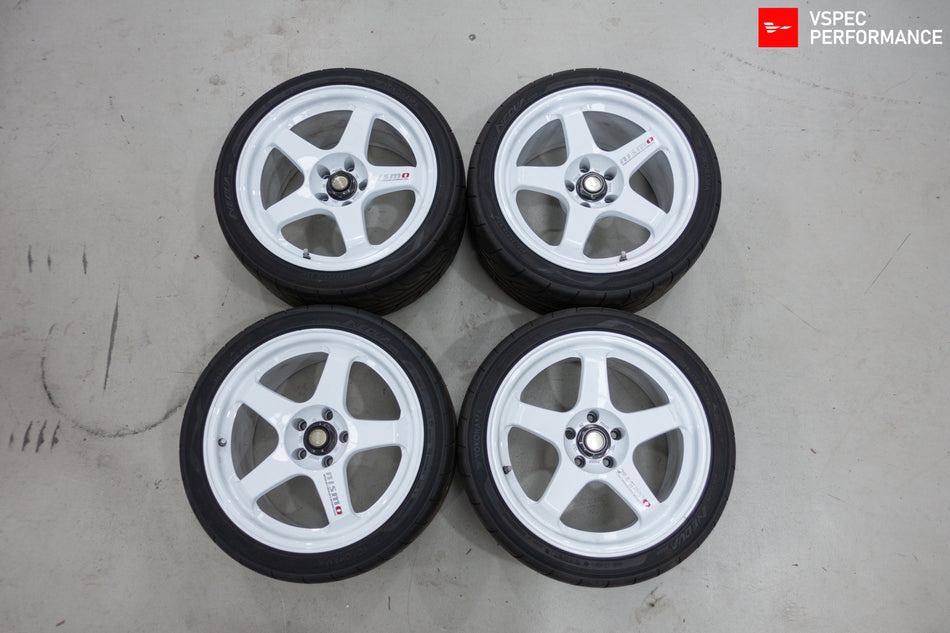 (Used) RAYS Nismo LMGT4 Forged MAG Wheels – 18x10 +20 5x114.3 (White)