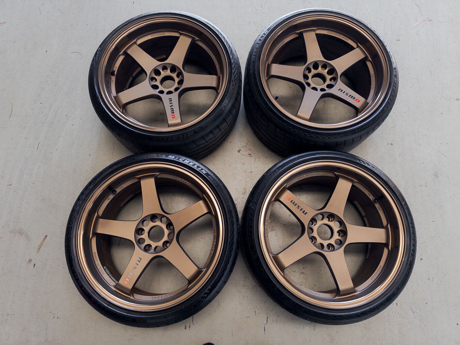 (Used) RAYS Nismo LMGT4 Wheels – 19x10.5 +15 5x114.3 (Bronze)