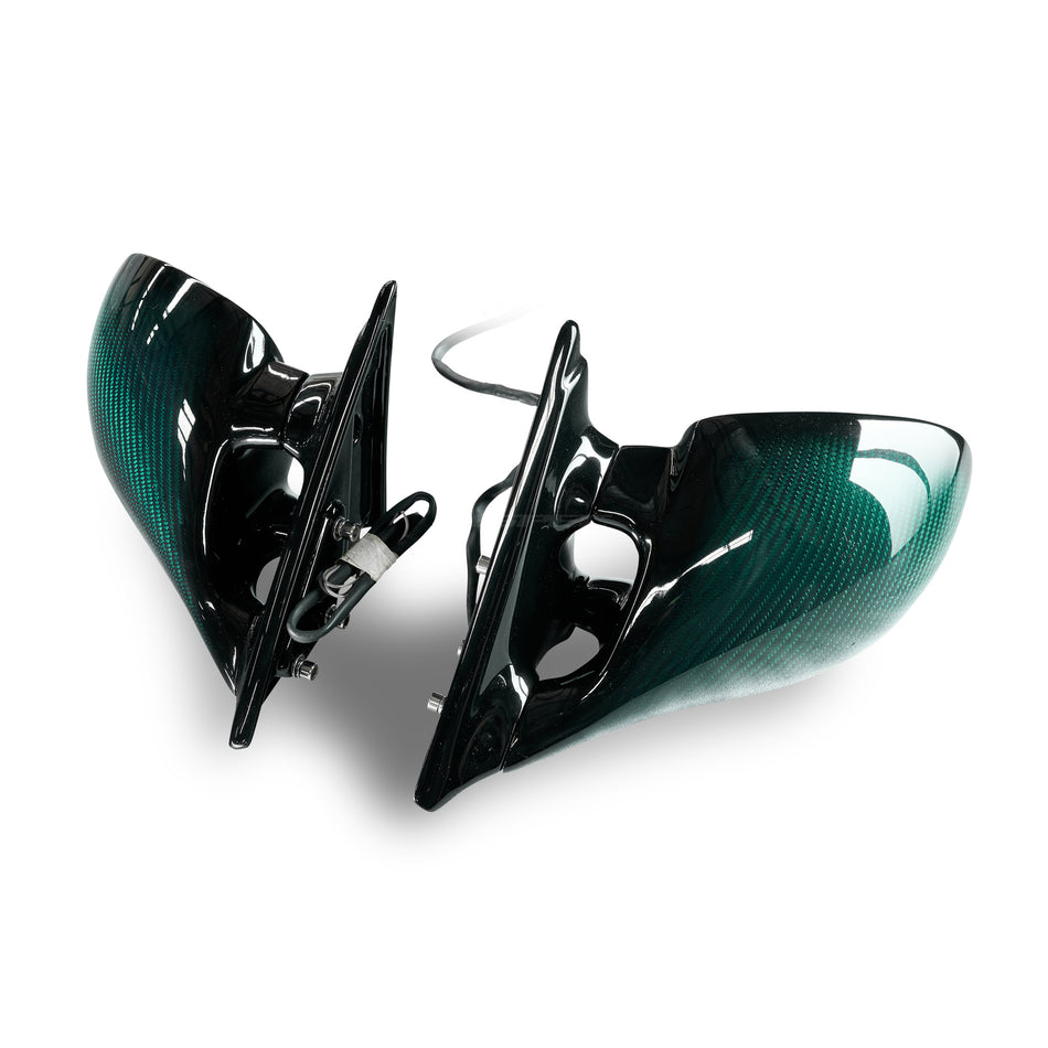 MINE'S Carbon Aero Mirrors for Nissan Skyline GT-R BNR34 (Emerald)