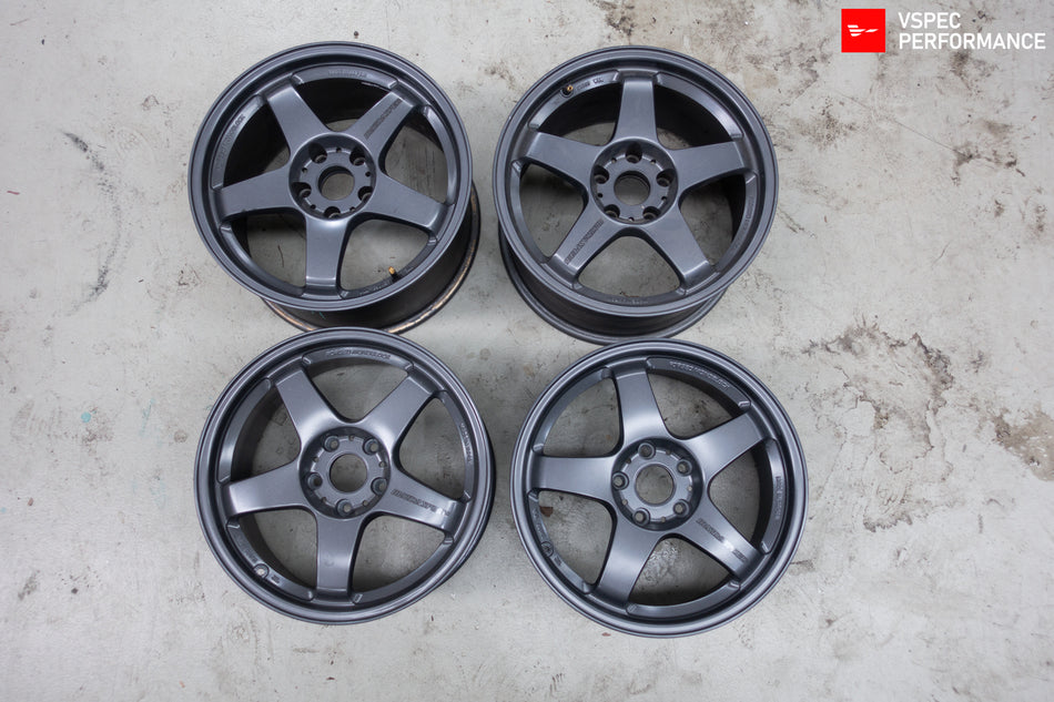 (Used) RAYS Mazdaspeed MS-01S Wheels – 17x8.5 +40 / 17x9.5 +38 5x114.3 (Graphite)