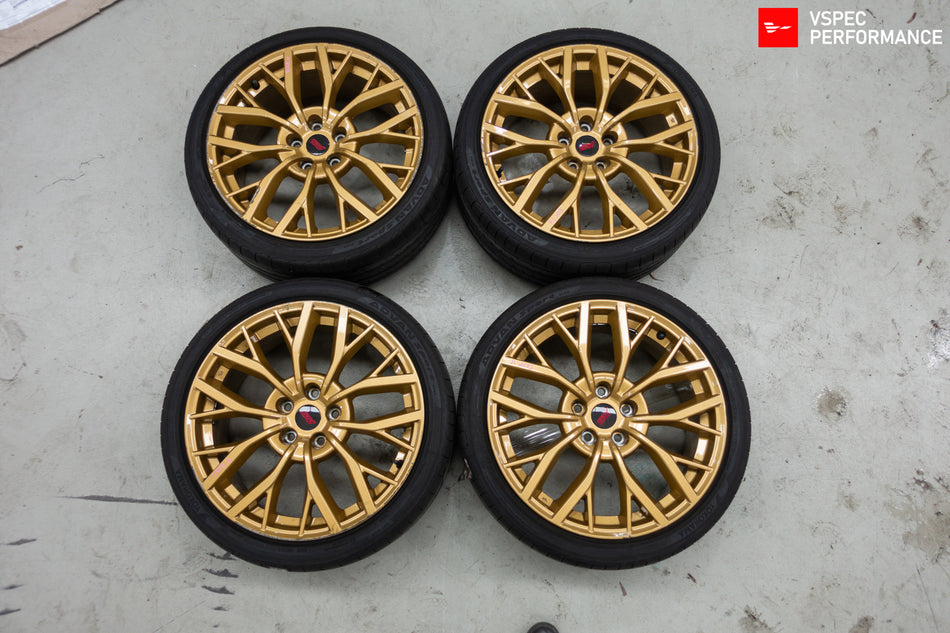 (Used) OEM 2019 Subaru WRX STI Wheels – 19x8.5 +55 5x114.3 (Gold)