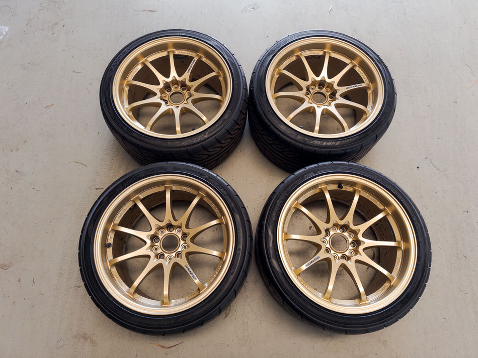 (Used) RAYS Volk Racing CE28 18x10.5+18 5x114.3 (Gold)