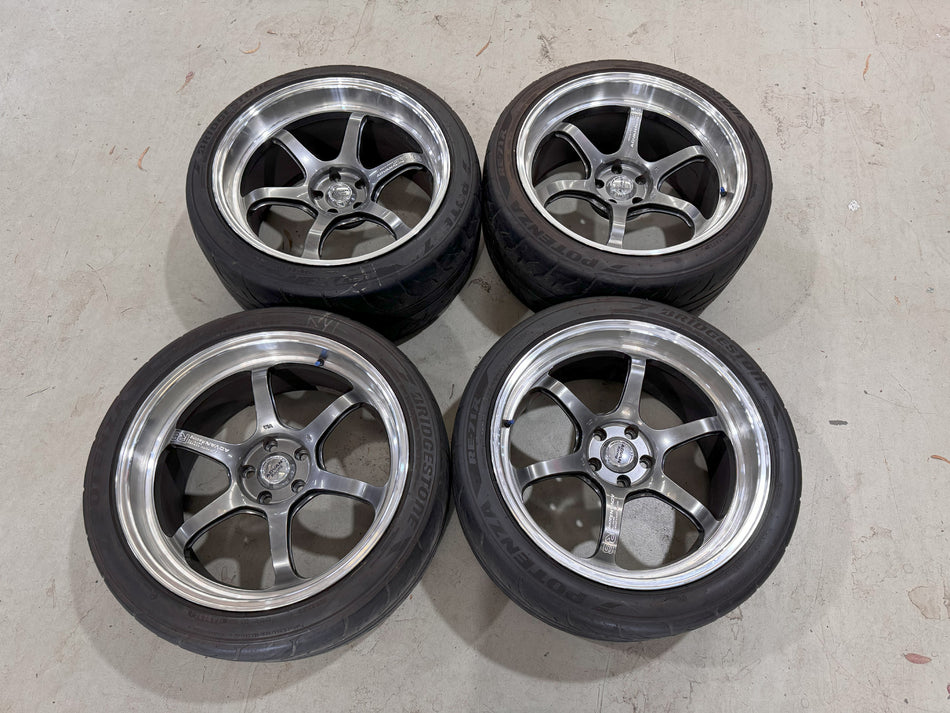 (Used) Advan Racing R6 20x10.5+24 / 20x11+5 5x114.3