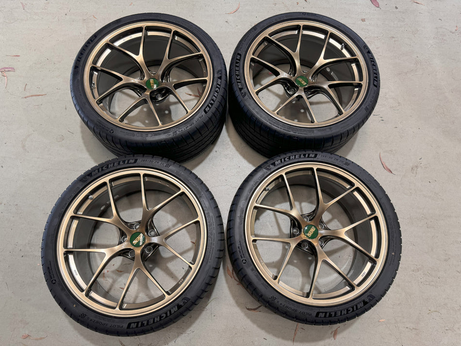 (Used) BBS RI-D Dura 20x9.5+10 / 20x10.5+15 5x112 + Michelin Pilot Sport 4S