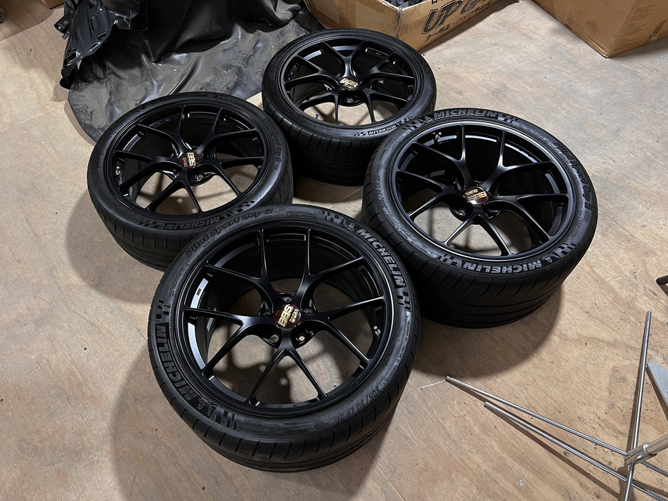 (Used) BBS RI-D DURA Matte Black 19x8.5+51 / 20x11+48 5x120