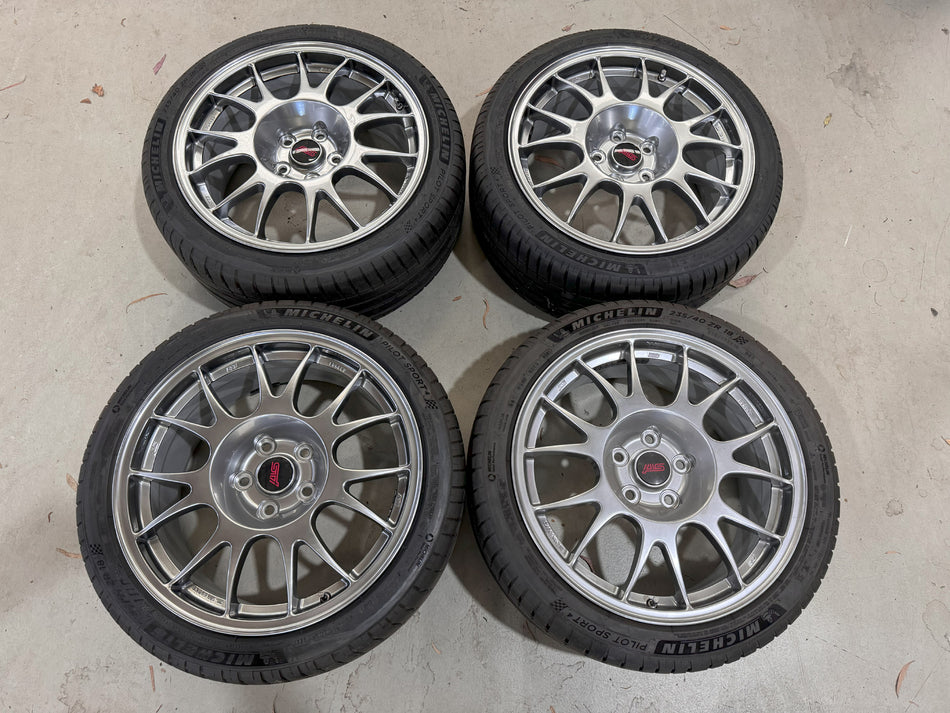 (Used) BBS STI RG 401 S204 OEM Wheels 18x8.5+53 5x114.3