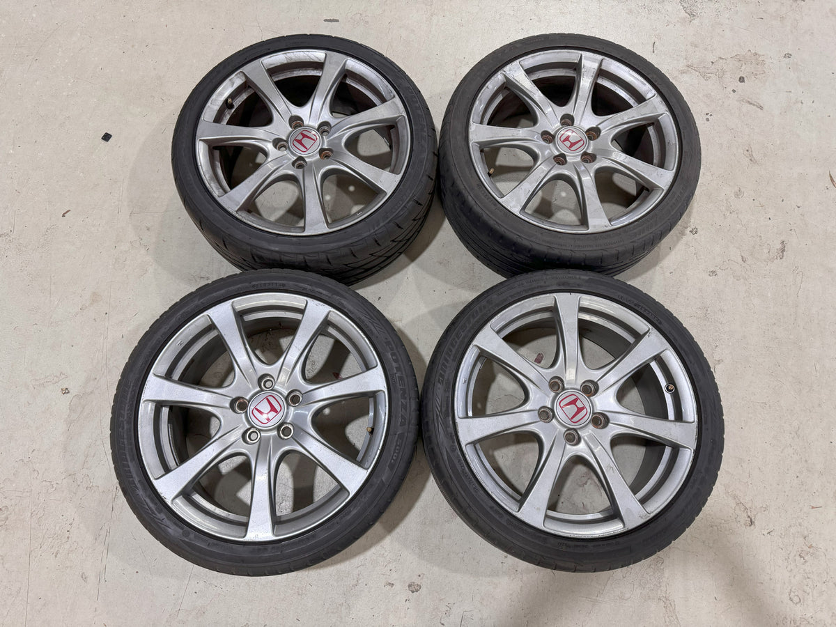 Fd2 Type R Rims (Used) Enkei JDM Honda Civic Type-R FD2 OEM Wheels (Silver) - 18x7.5+6 ...
