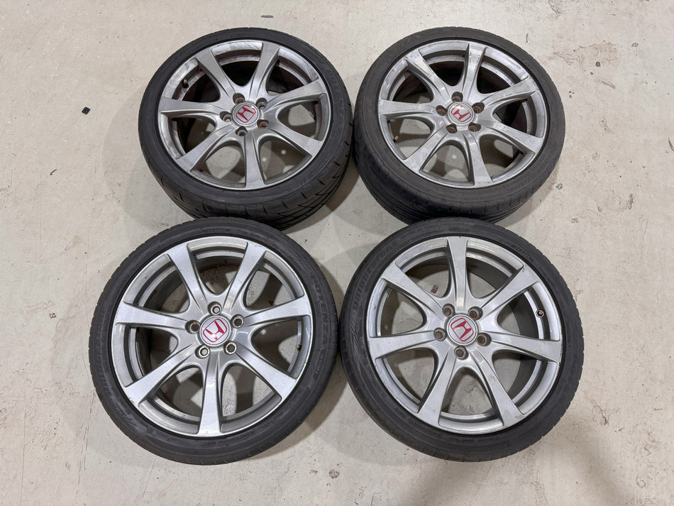 (Used) Enkei JDM Honda Civic Type-R FD2 OEM Wheels 18x7.5+60 5x114.3