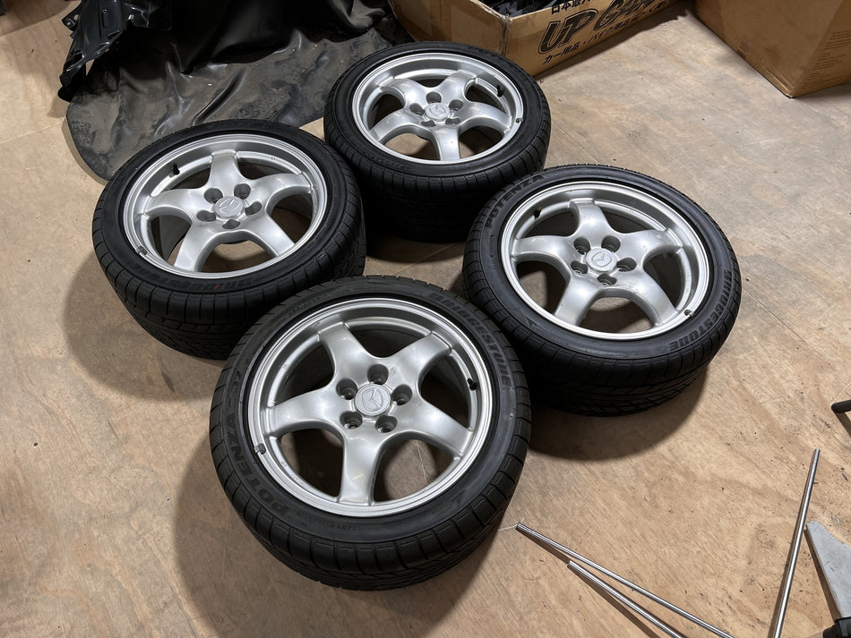 (Used) OEM Mazda RX-7 FD3S Wheels 17x8+50 5x114.3