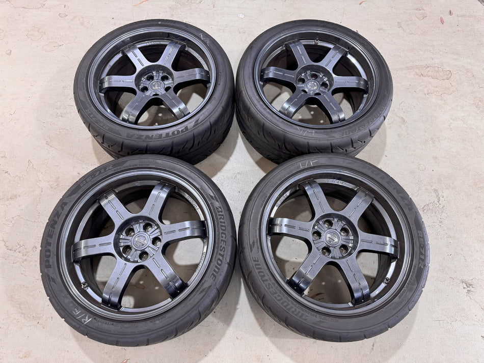(Used) Nissan OEM R35 GT-R Spec-V Wheels 20x9.5+45 / 20x10.5+25 5x114.3