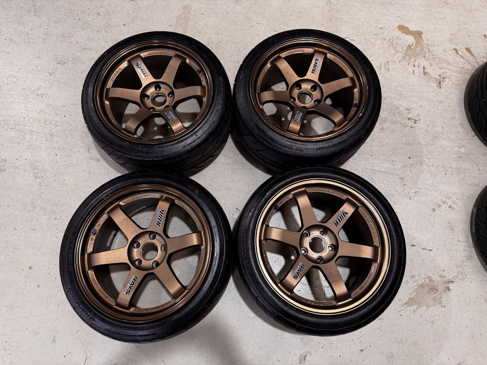(Used) RAYS Volk Racing TE37 18x10.5+22 5x114.3 (Bronze)